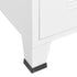 Lady Jillian -  Industrial Wardrobe White 90x50x180 cm Metal